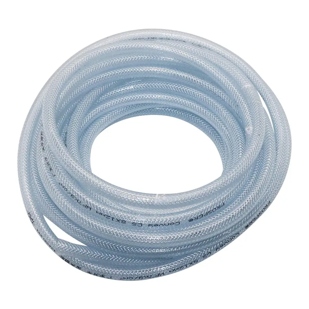 1m 8/12mm pcv warkocz wzmacniany wąż 8mm średnica wewnętrzna elastyczna rurka węże hydrauliczne akwarium nawadniania elastyczna rura