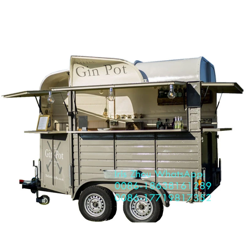 Mobile shawarma food truck hamburger horse box food trailer for sale