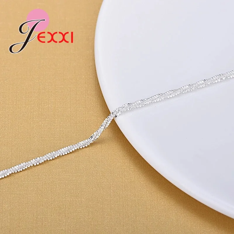 Women New 925 Sterling Silver Beads Pendant Bracelets & Bangles Hot Fashion Hand Chains For Girls Valentines\'Day Gifts