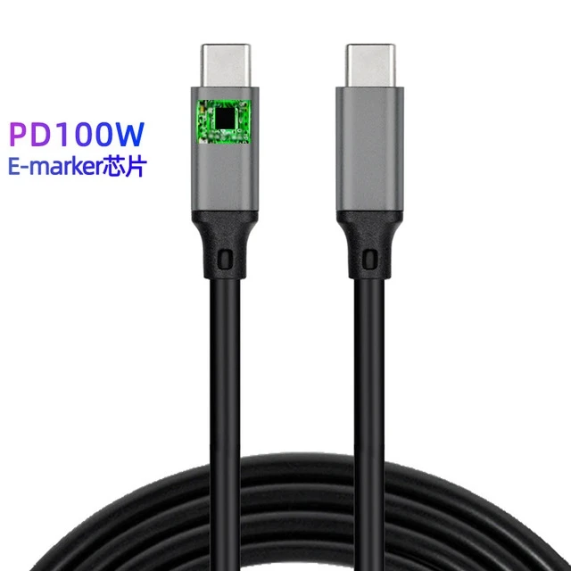 

Type-C PD fast charging cable 3.1 Type-C male to C male data cable E-Mark chip 6-core 5A100W aluminum shell USB C to USB C