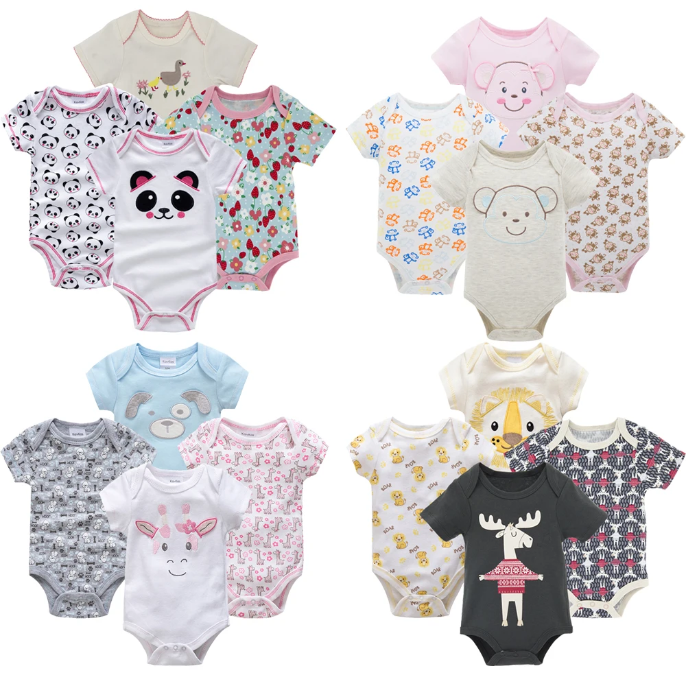 

Fashion Baby boys girls clothes newborn 2019 infant baby girls body suits 4pcs jumpsuit tiny cottons baby bodysuits