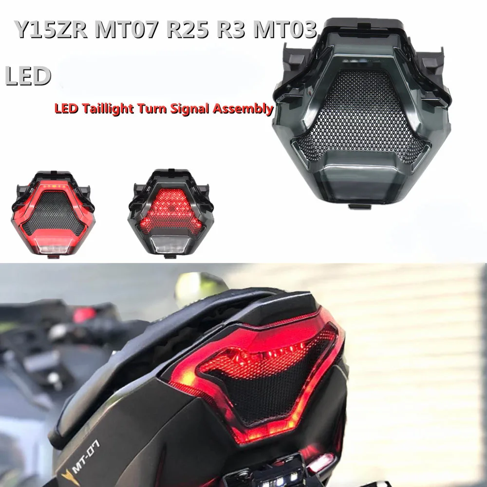 

Motorcycle LED Taillight Brake Rear Turn Signal Indicator Lamp Tail Light For Yamaha YZF R3 R25 Y15ZR MT07 FZ07 LC150 MT-07 YZ-F