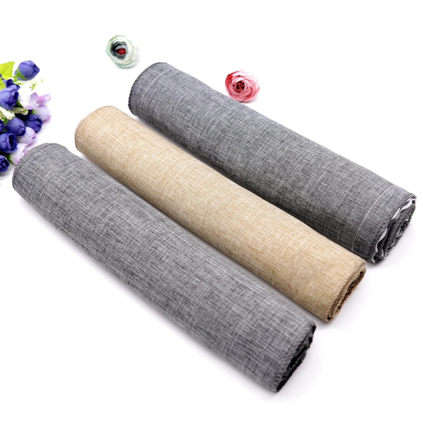 Natural Imitated Linen Table Runners Vintage Soft Table Runner Gray Home Hotel Rustic Wedding Christmas Party Table Decoration