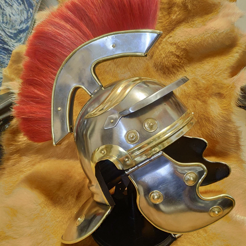 Casco de centurión romano usable animado, Gul, Tipo G, opaco, casco romano, máscara de cosplay