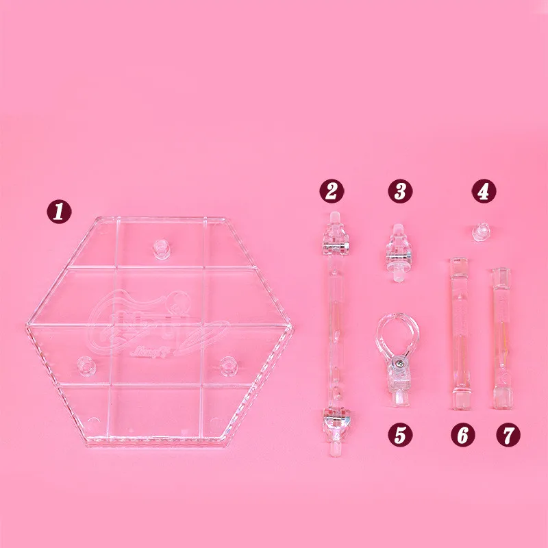 Transparent Stands For 30 cm Kurhn Blyth Doll 1/6 BJD Figure Display Holder Accessories Adjustable Bracket Support Doll House view 2