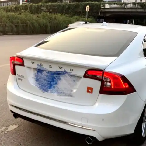 볼보 S60 스포일러 ABS 소재 자동차 후면 윙 프라이머 컬러 리어 스포일러 볼보 S60 s60l S60L 스포일러 2012-2017