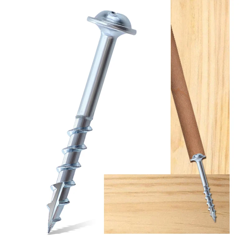 ST4 * 25-63mm Holz Schrauben Verzinkt Kreuz Grob Gewinde Selbst-schrauben für Tasche Loch jig Holzbearbeitung Möbel Beitritt