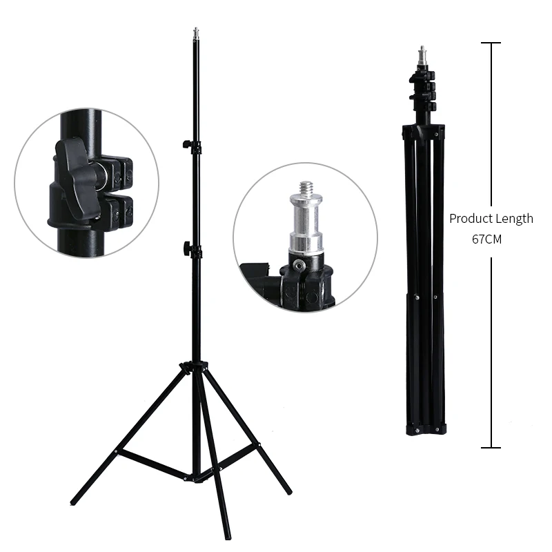 Professional Adjustable 2m(79inch) Light Stand Tripod With 1/4 Screw Head For Photo Studio Flashes Photographic Lighting Softbox