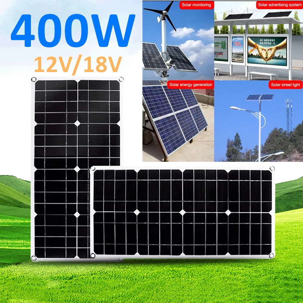 

400W 18V Flexible Solar Panel Outdoor Solar Cell Solar Power System Generator for Camping Car Yacht RV Boat