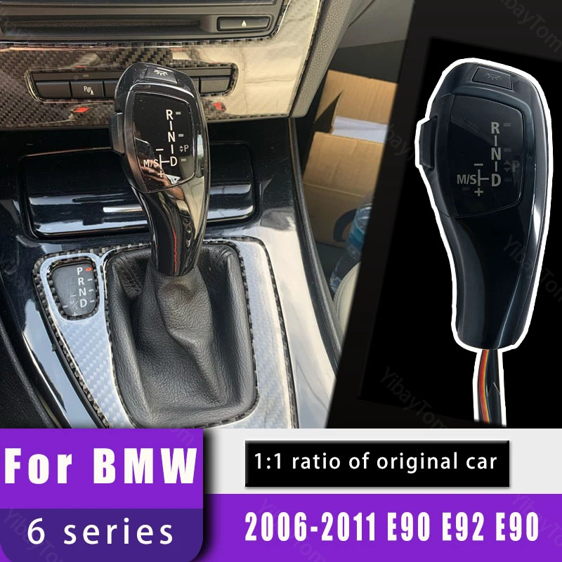 

Silver Facelifted Modified Accessories Black Led Gear Shift Knob LHD for BMW 3 Series 2006-2011 E90 E92 E93 Carbon Fiber Pattern