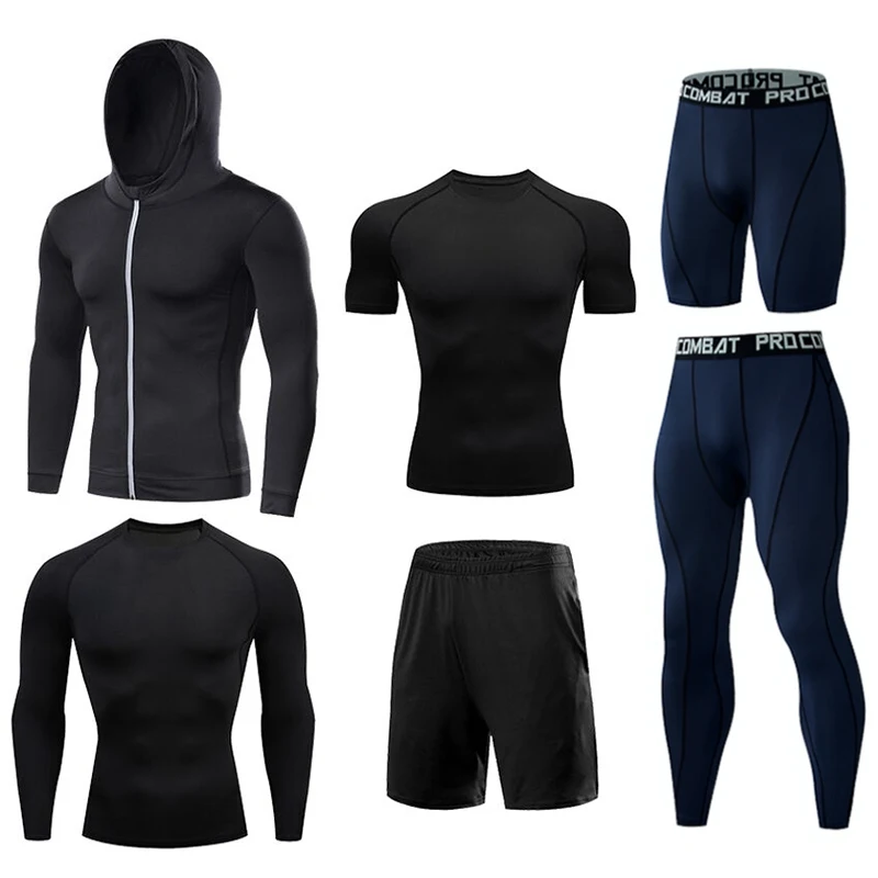 Herren-Lauf-Kompressions-T-Shirts, schnell trocknend, Fußballtrikot, Fitness, eng, Sportbekleidung, Fitnessstudio, Sport, kurzärmeliges Hemd, atmungsaktiv – Detail 10