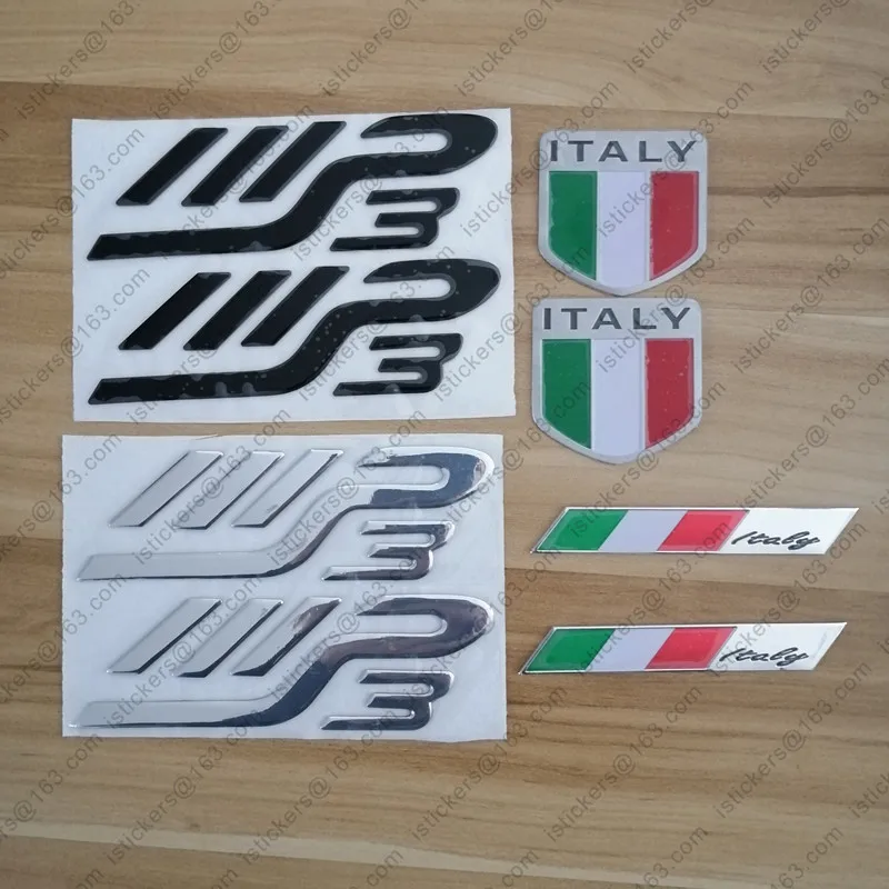 Motorcycle 3D Italian Badge Italy Flag Car Emblem Design mp3 Sticker Decal Kit for PIAGGIO MP3 Stickers