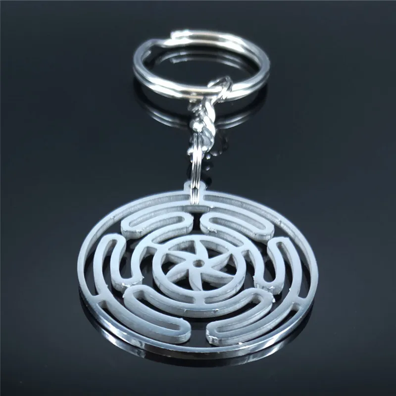 Hekate-Rad Schlüsselanhänger aus Edelstahl Strophalos Hekate Magisches Symbol Logo Charm PIN Schlüsselanhänger Schmuck llaveros K3046S03 – Detail 7