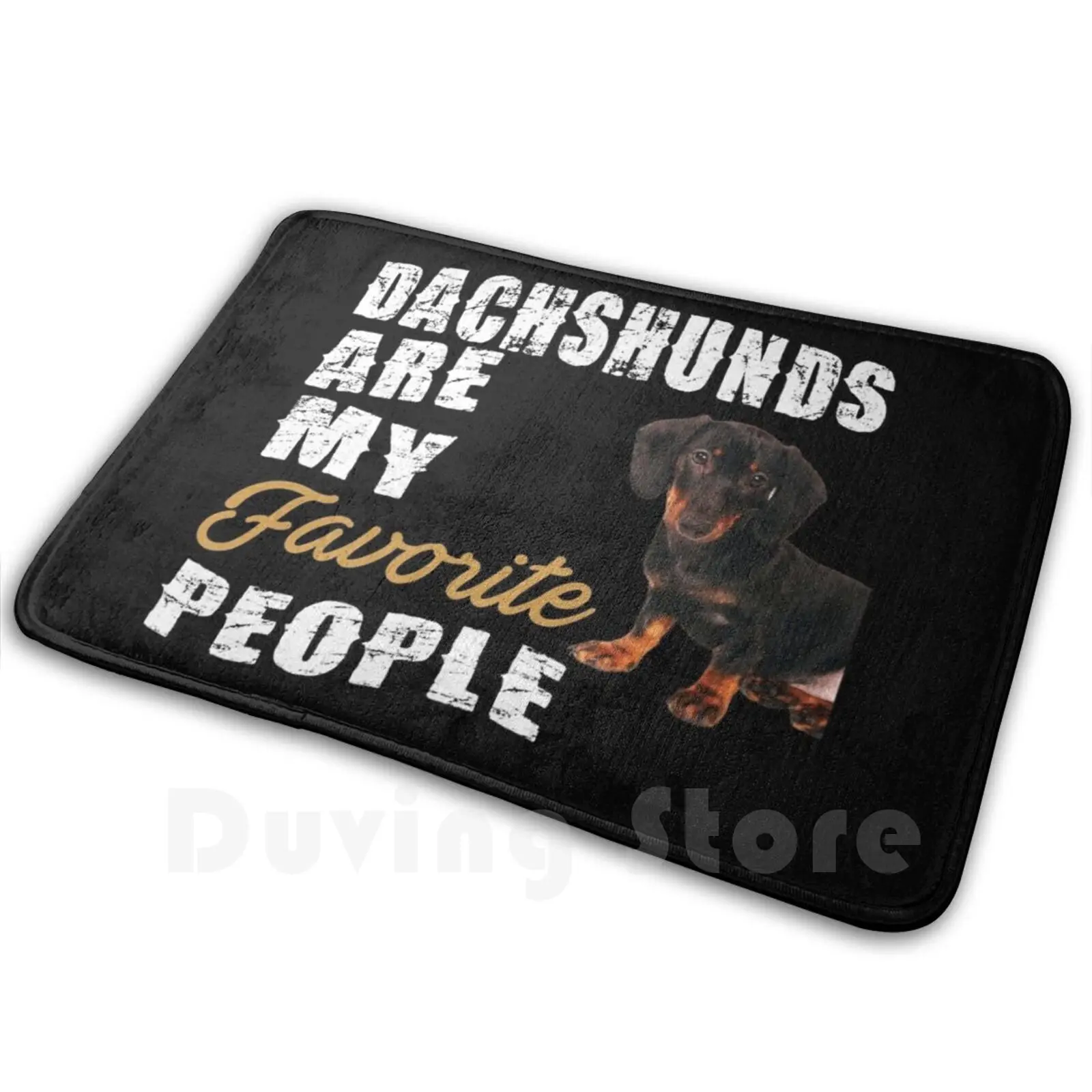 Dachshund Are My Favorite People Soft Non-Slip Mat Rug Carpet Cushion Dachshund Dog Dogs Cute Pets Doxie Puppy Animals