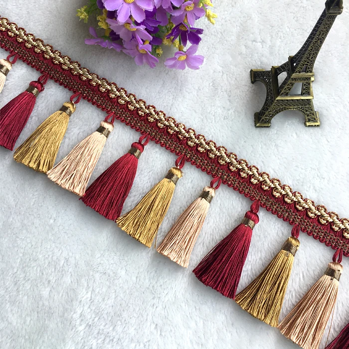 6 meter per bag Tassel curtain fringe curtain trim decoration fringed curtain lace trim