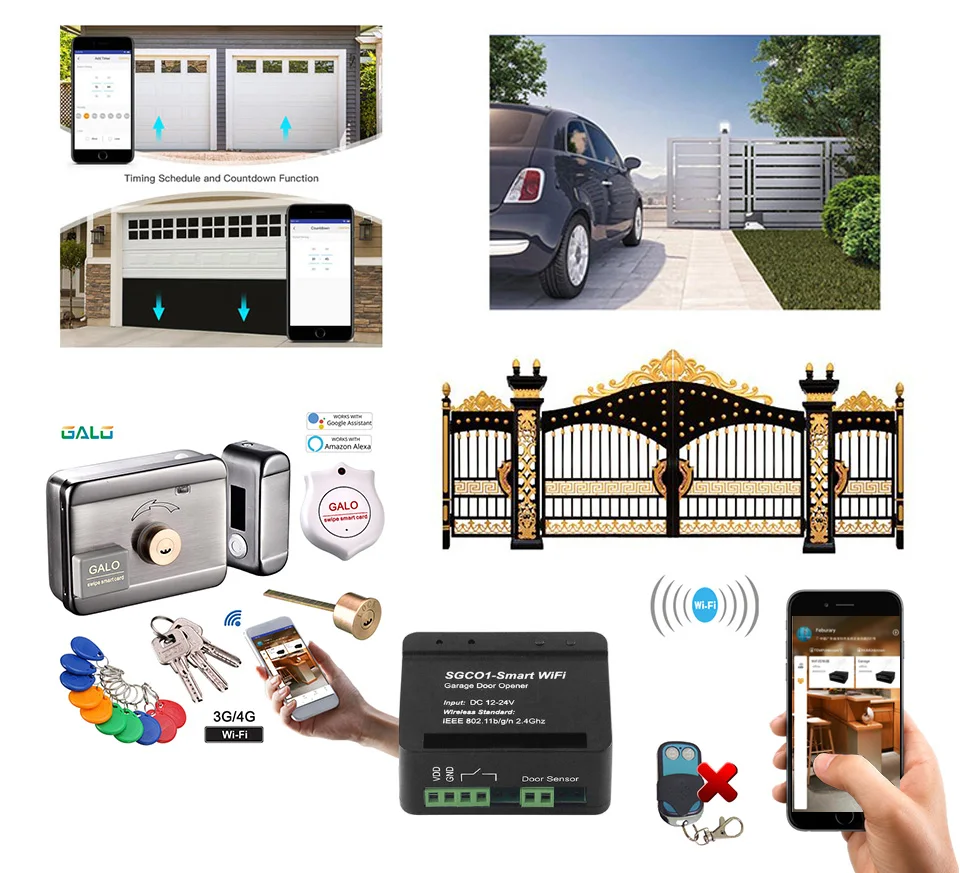 Newest Release Garage Door Opener Wifi Smart Receiver Use For Galo Brand Swing Sliding Gate Opener TX Car