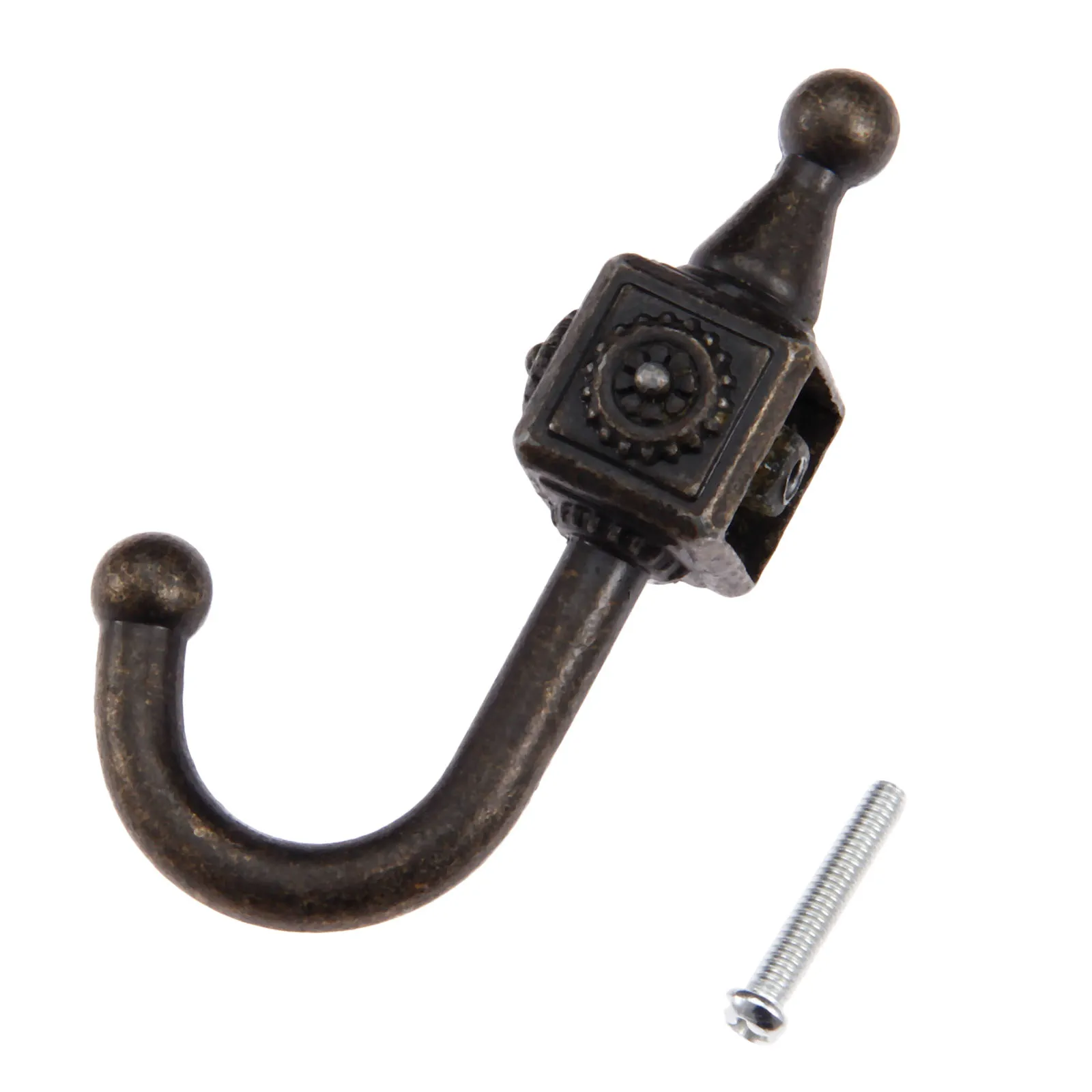 Antique Bronze Zinc Alloy Home Hat Coat Clothes Hook Bathroom Towel Wall Door Hangers Hooks & Screws Furniture Hardware 84*48mm