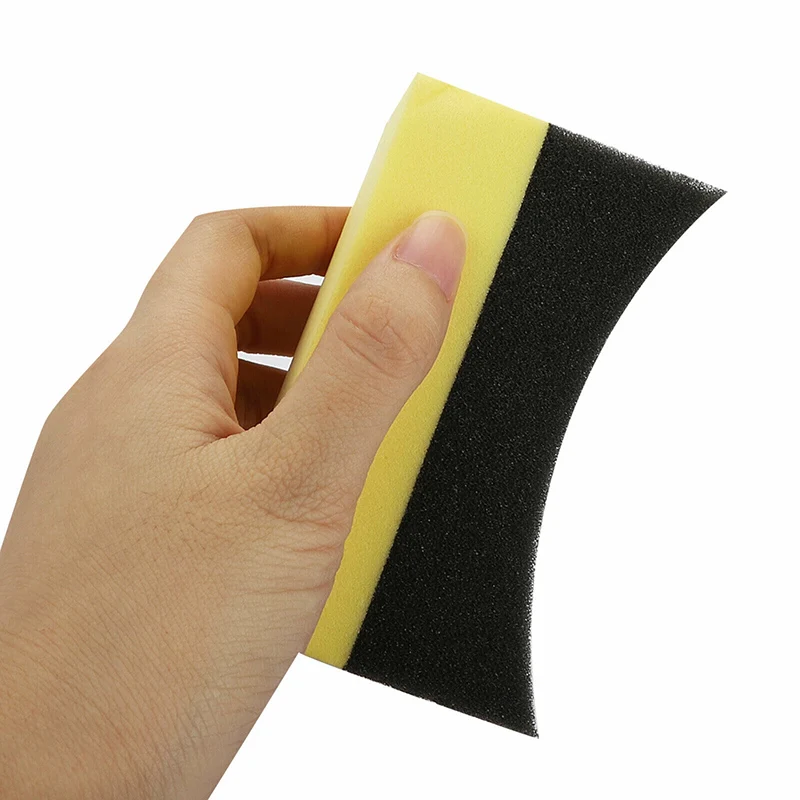 6Pcs Tire Contour Dressing Applicator Pads Gloss Shine Color Polishing Sponge Wax