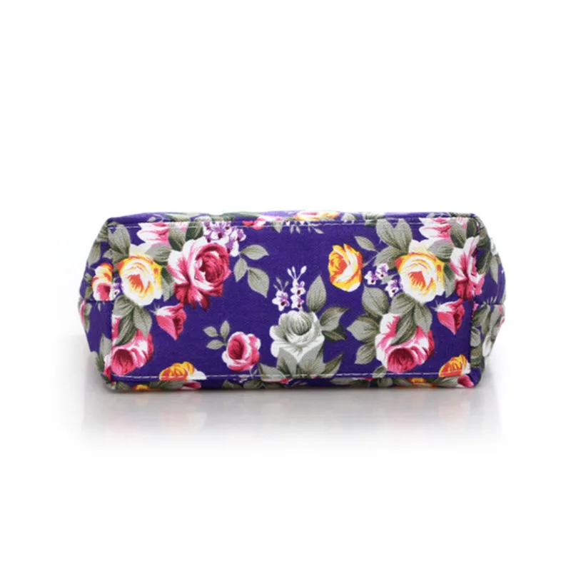 Mini bolsa de lona portátil para mulheres, impressão de flores, viagens de compras, sacola reutilizável, lancheira, dropship quente, novo, verão, 2022