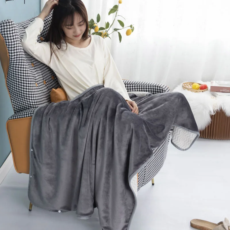 Office Nap Wearable Blanket Weighted Hoodie and Throws  Fluffy Blankets Cover on The Sofa Home Bath Towel with Sleeves for Beds