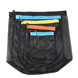 1pc Outdoor Bag Ultralight Mesh Stuff Sack Camping Sports Drawstring Storage Bag Hiking Tools Climbing Drawstring bolsa