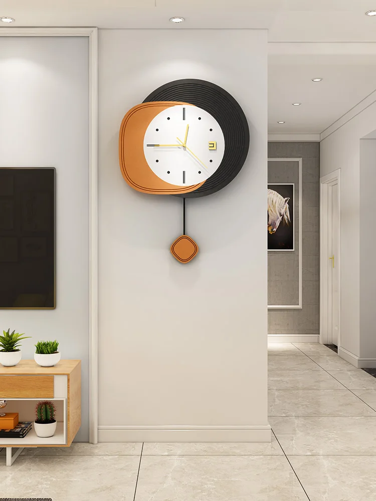 Nordic Wall Clock Modern Design Living Room Bedroom Home Decor Clocks Light Luxury Kitchen Vintage Kids Rooms Wall Watch Needle