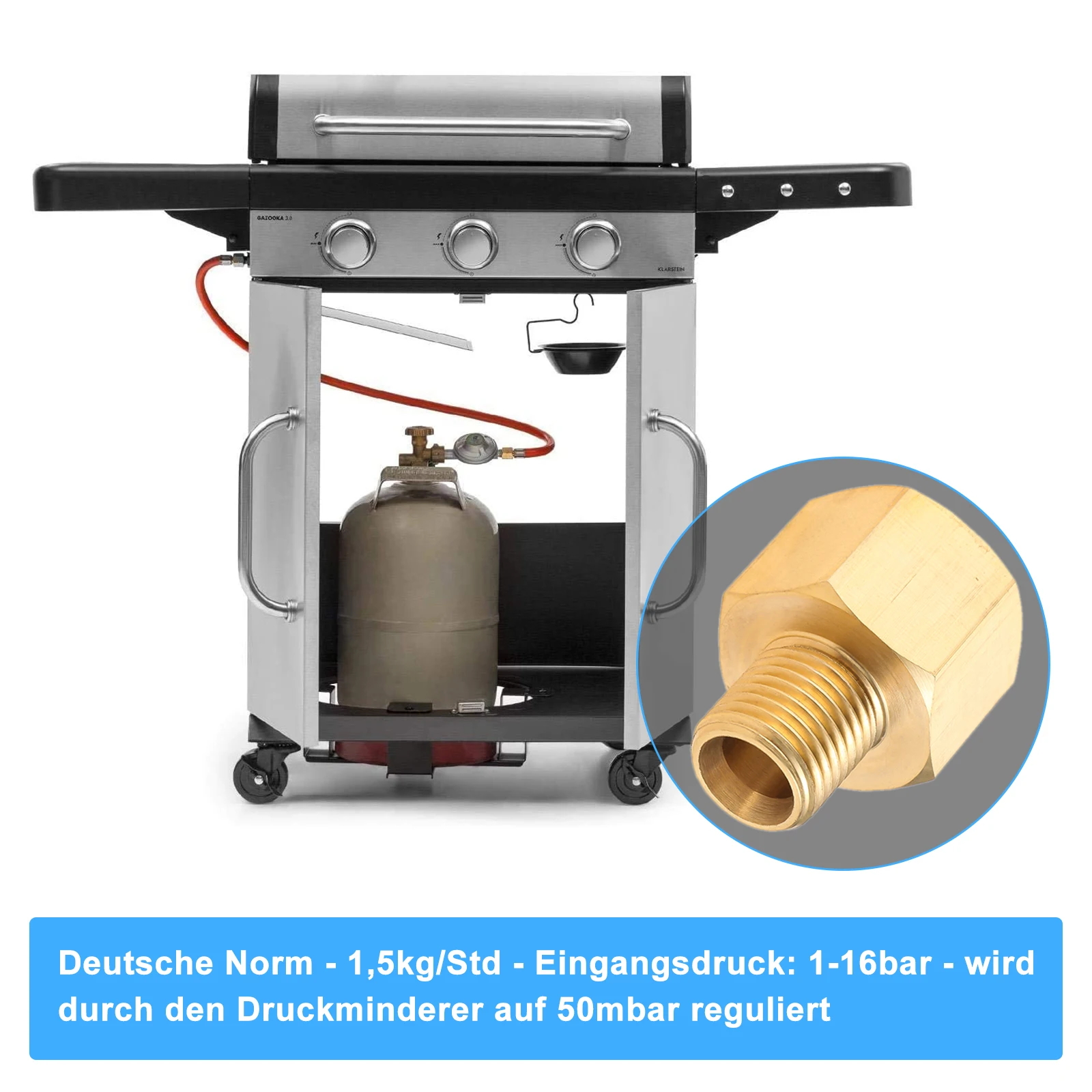 Messing 1/2 "R X 1/4" Linker LPG Gasadapter Kupfer Für Gasherd Praktisch 1PC