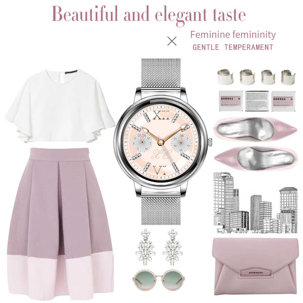 FIOMI FK20 Relógio Inteligente Feminino Moda Toque Relógios Esportivos S91smart Wear Monitor de Frequência Cardíaca Pulseira Fitness Pedômetro Relógio Inteligente Pulseira Presente para iphone Xiaomi huawei presente de