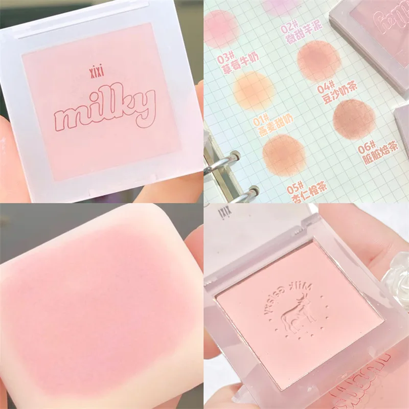 

XiXi Face Blusher Korean Makeup Blush Kawaii Girly Blush Blush Palette Matte Blush Powder Pigmented Blush with Vitamin