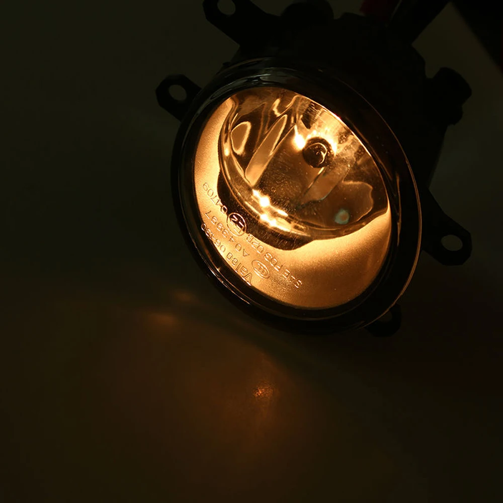 Pair Left&Right Front Clear Fog Lights +Wiring Harnes+Black Grille Cover For Toyota Yaris Sedan 4D 2007-2012