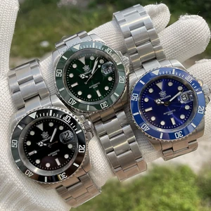 Steeldıve-SD1953 paslanmaz çelik Saat erkekler için, ekran iki tonlu, çizilmeye dayanıklı safir kristal, saat, NH35, üst marka Saatin ilk 10 satışı panerai otomatik, no. 10