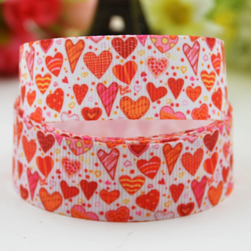 22mm 25mm 38mm 75mm ruban valentine's den kreslený povaha potištěné grosgrain stuha večírek ozdoba 10 dvory mul117