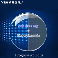Yimareil-lente Multifocal progresiva fotocromática, 1,56/1,61/1,67, antiarañazos, amplio campo de visión, Luz Azul personalizada