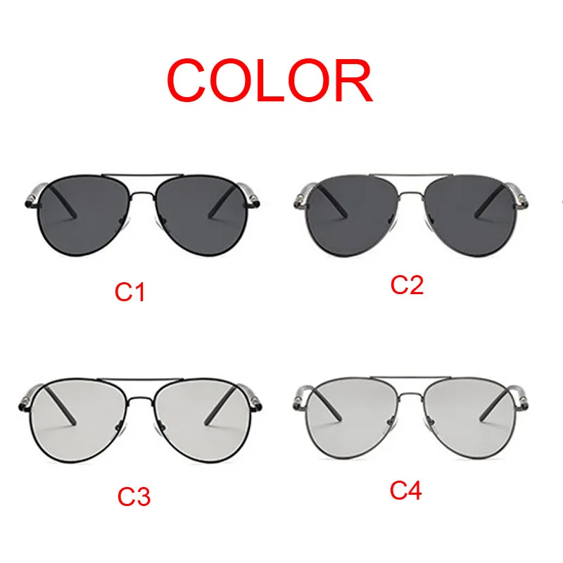 Polarized Photochromic Sunglasses Chameleon Glasses Square Sun Glasses Discoloration Eyewear Anti Glare UV400 Driving Goggles