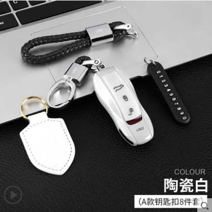 

Car Key Case Cover Shell Fob For Porsche Panamera Cayman Macan 718 Accessories Key Case For Car