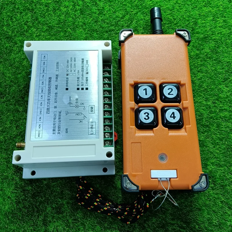 3000m Industrial DC 12V 24V 36V 48V 4CH RF Wireless Remote Control Overhead travelling crane System Receiver Suckers antenna