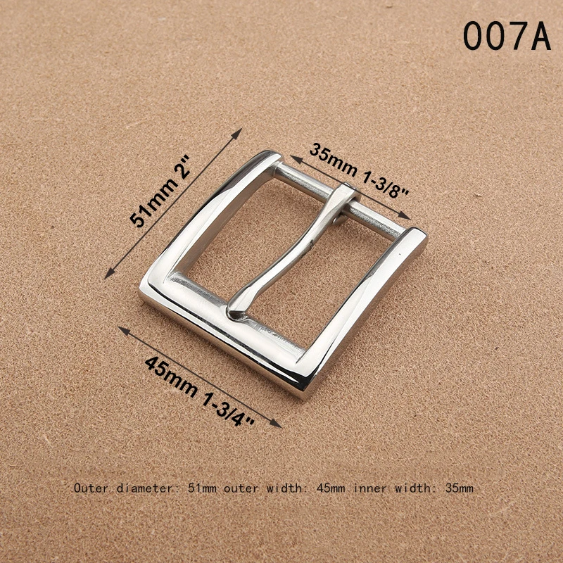 1 Stück 35mm Gürtelschnalle 304 Edelstahl Stiftschnalle Herren Taillengürtel Kopf Lederhandwerk Gürtelteile DIY Hardware Zubehör – Detail 7