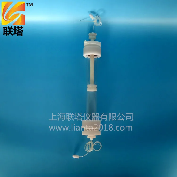 Medium pressure glass chromatography column with adapter 20mm diameter gel chromatography column protein pure