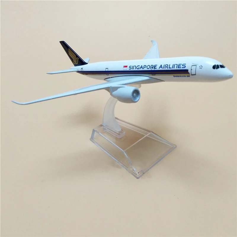 16cm 1:400 Scale Airplanes Alloy Metal Air Singapore Airlines Airbus A350 -900 Airplane Model Plane Aircraft Kid Christmas Gifts