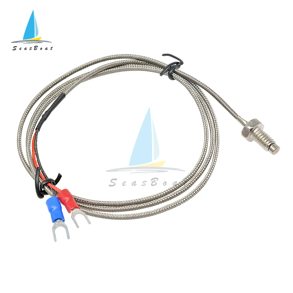 M6สกรูKประเภท1M 2MสายThermocouple Temperature SensorสำหรับอุตสาหกรรมอุณหภูมิController 0-800C Sensor Probe