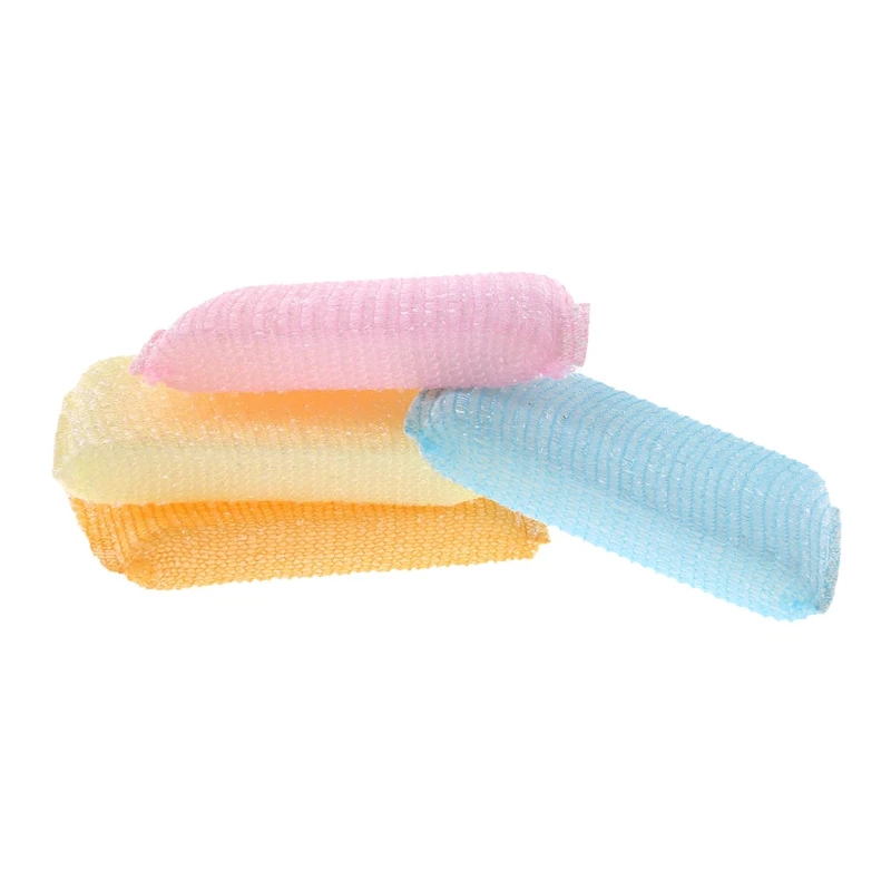 4ชิ้น/เซ็ตนุ่มฟองน้ำ Scouring Pads จานชามทำความสะอาดขัด Scrubber Pad
