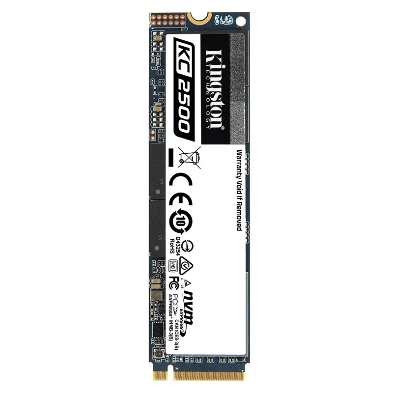 Go kingston-Disco Rígido de Estado Sólido, SSD M.2 2280, KC2500, NVMe, PCIe, 250GB, 500GB, 1TB, 2TB, PCs de Alto Desempenho, Desktop