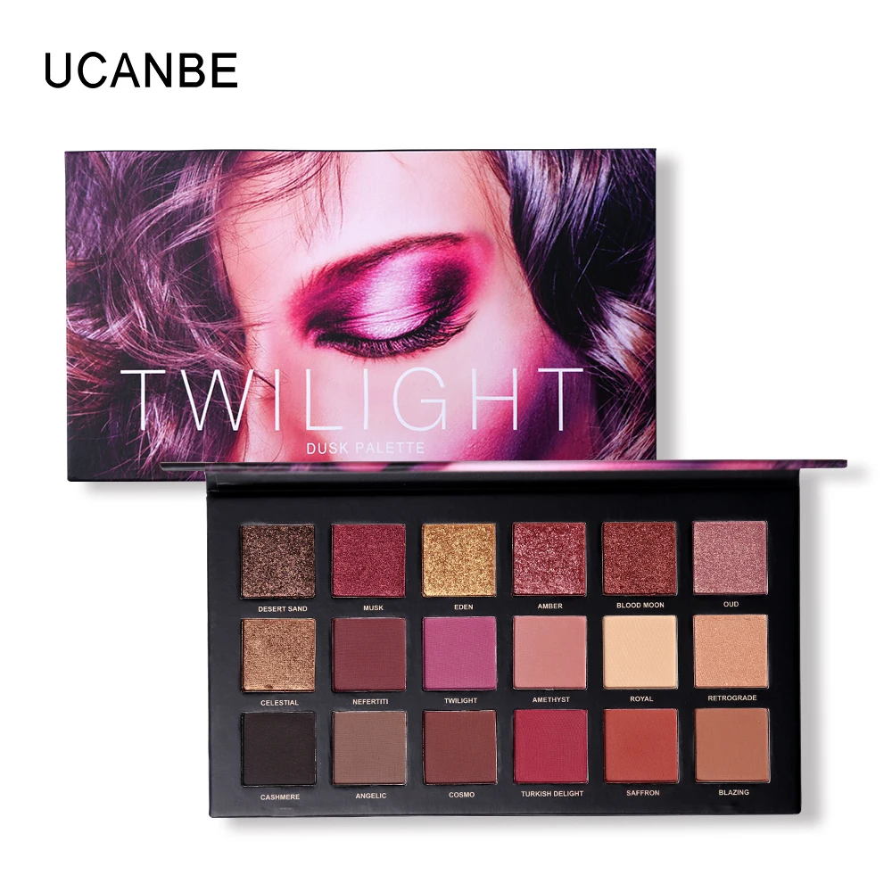 2pcs/ lot UCANBE Brand Best Selling Eye Shadow Makeup Set Glitter Shimmer Matte NUDE Palette Eyeshadow Shining Pigment Cosmetics