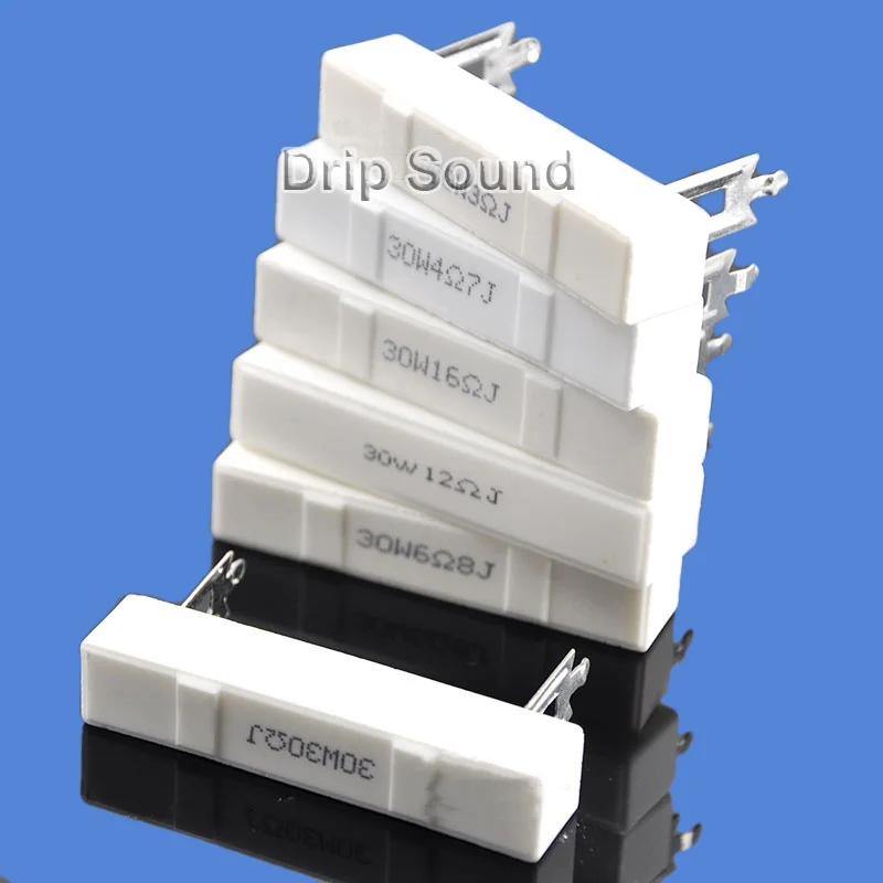 2pcs 6.8Ohm-22Ohm 30W Speaker Frequency Divider Audio Stereo Crossover Ceramic Resistance Cement Resistor