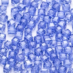 4 6mm Czech Faceted Cube Crystal Beads Transparent Square Glass Beads Loose Spacer Bead for Jewelry Making DIY Bracelet Necklace