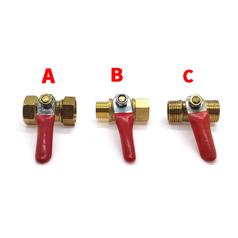 

Ball Valve ose Barb 1/8''1/4''3/8''1/2'' Male Thread Connector Joint Copper Pipe Fitting Coupler Adapter