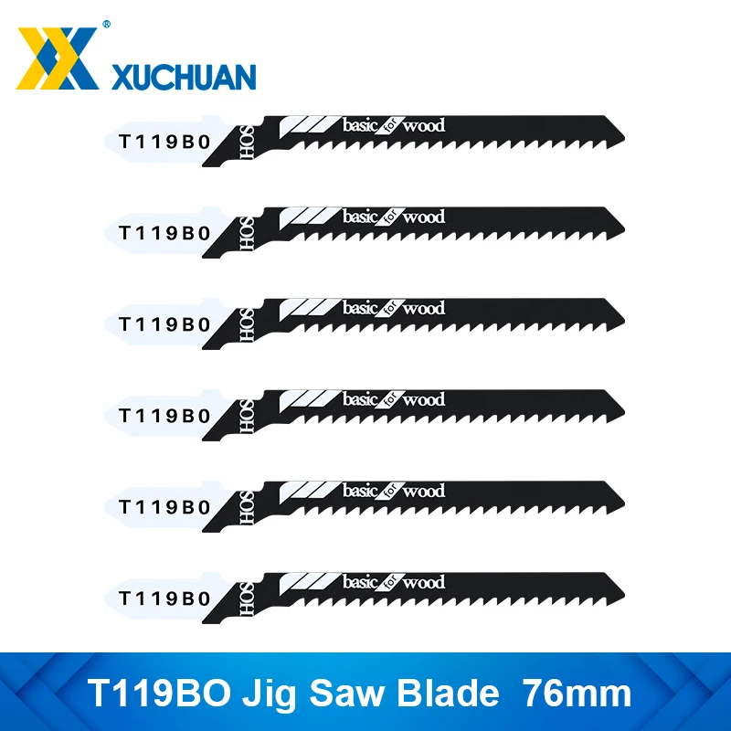 

T119BO Jig Saw Blade HCS Wood Assorted Blades For Wood Plastic Cutting T Shank Power Tool Reciprocating Saw Blade