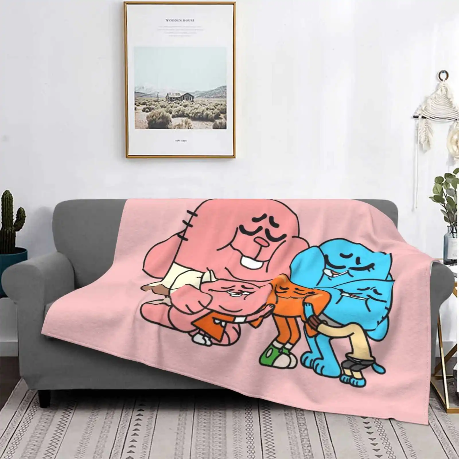 The Fashion Soft Warm Flannel Blanket Gumball Watterson Darwin Watterson Nicole Watterson Anais Watterson Richard Watterson The