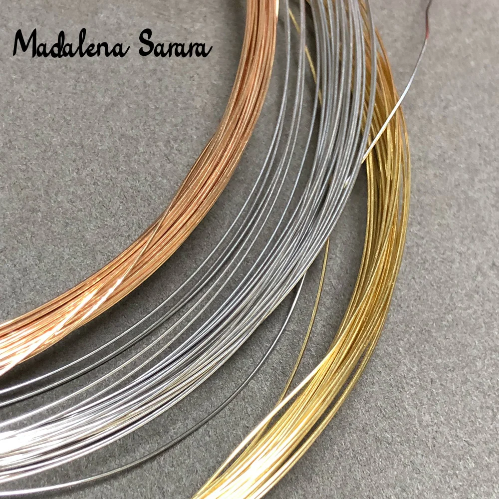 

MADALENA SARARA 18K Gold Wire DIY Jewelry Making 0.45mm Strip Optional 10cm/lot Genuine Au750 Gold Made Women Jewelry