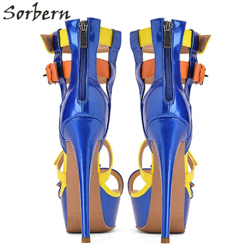 Sorbern Sexy Ankle Strap Sandals Platform High Heel Summer Shoes Womans Heels Women Shoes Platform Unique Heels 2020 New